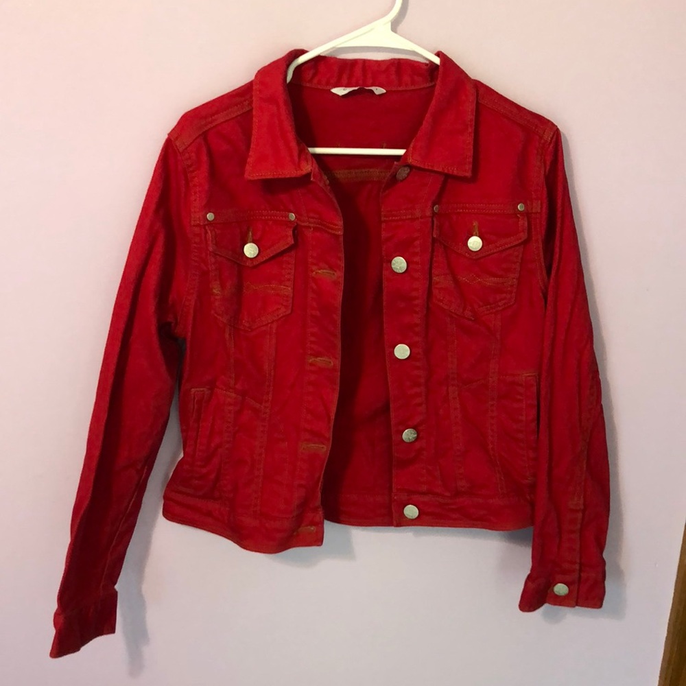 Cabi Red Button Up Jacket